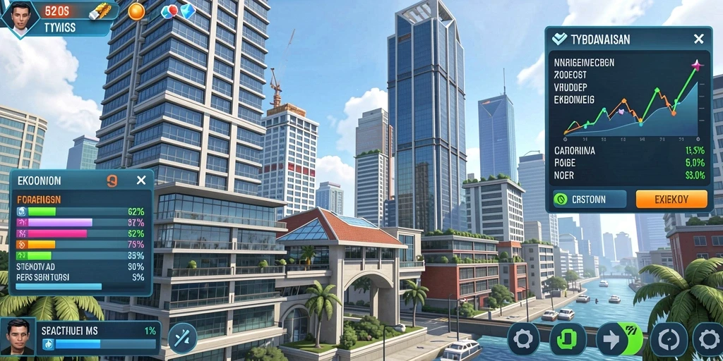 Sistem level yang mendorong pemain untuk terus bermain.