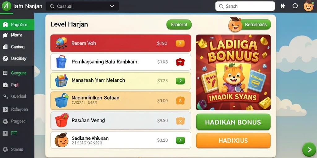 Sistem reward menarik untuk pemain aktif.
